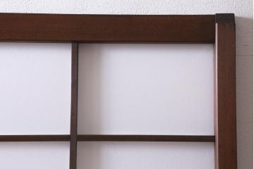 アンティーク建具　レトロなガラス入り障子戸2枚セット(ガラス戸、引き戸)(R-039039)
