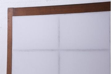 アンティーク建具　レトロなガラス入り障子戸2枚セット(ガラス戸、引き戸)(R-039039)