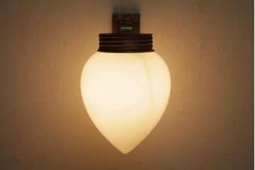 アンティーク照明　昭和初期　蕾のようなシルエットが愛らしい壁付け照明(ウォールライト、ウォールランプ)(R-039042)