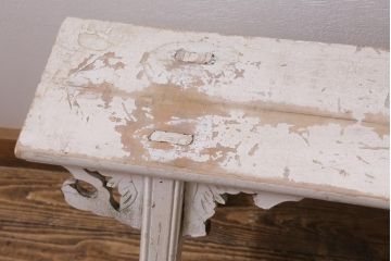 アンティーク家具　和製アンティーク　シャビーシックな空間におすすめのおしゃれなベンチ(長椅子、板座チェア、飾り台)(R-039046)