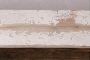 アンティーク家具　和製アンティーク　シャビーシックな空間におすすめのおしゃれなベンチ(長椅子、板座チェア、飾り台)(R-039046)