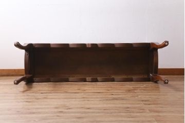 中古　輸入家具　凝った意匠が目を引くエレガントな佇まいのコンソールテーブル(R-039048)