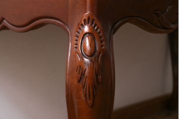 中古　アメリカ製　センチュリー社(CENTURY)　パーケット天板　気品溢れる佇まいのデスク(机、在宅ワーク、在宅用)(定価約180万円)(R-039049)