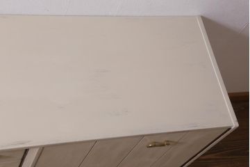 ヴィンテージ家具　北欧ビンテージ　G-PLAN　BBシリーズ　シャビーシックなペイントサイドボード(リビングボード)(R-039050)