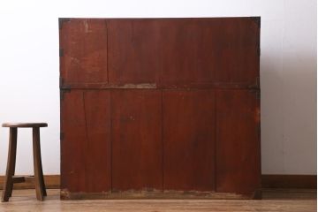 アンティーク家具　和製アンティーク　黒塗りがモダンな重ね箪笥(衣装箪笥、時代箪笥)(R-039053)