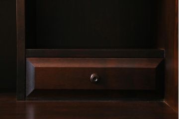 ビンテージ　北海道民芸家具　絶版品!洗練された佇まいの棚付きライティングビューロー(簿記机)(R-039054)