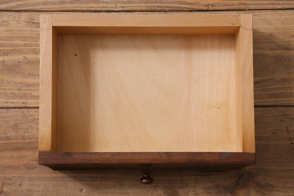 ビンテージ　北海道民芸家具　絶版品!洗練された佇まいの棚付きライティングビューロー(簿記机)(R-039054)