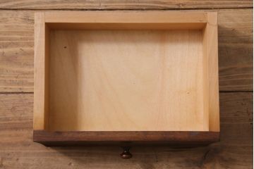 ビンテージ　北海道民芸家具　絶版品!洗練された佇まいの棚付きライティングビューロー(簿記机)(R-039054)