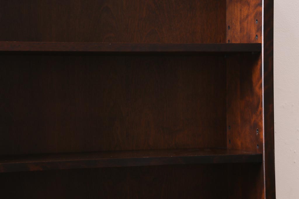 ビンテージ　北海道民芸家具　絶版品!洗練された佇まいの棚付きライティングビューロー(簿記机)(R-039054)