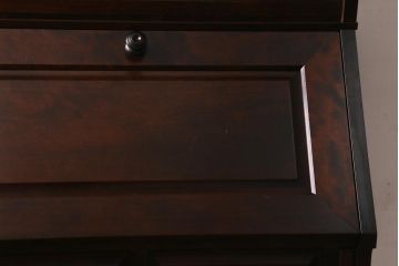 ビンテージ　北海道民芸家具　絶版品!洗練された佇まいの棚付きライティングビューロー(簿記机)(R-039054)