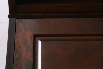 ビンテージ　北海道民芸家具　絶版品!洗練された佇まいの棚付きライティングビューロー(簿記机)(R-039054)