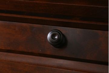 ビンテージ　北海道民芸家具　絶版品!洗練された佇まいの棚付きライティングビューロー(簿記机)(R-039054)