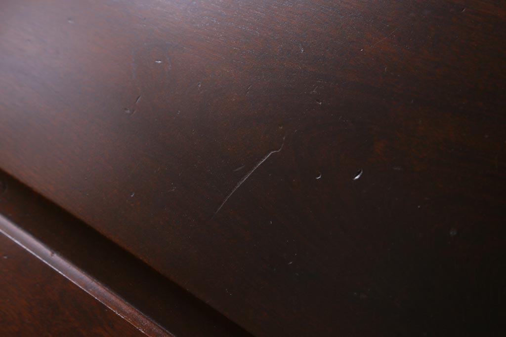 ビンテージ　北海道民芸家具　絶版品!洗練された佇まいの棚付きライティングビューロー(簿記机)(R-039054)