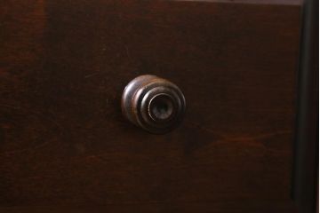 ビンテージ　北海道民芸家具　絶版品!洗練された佇まいの棚付きライティングビューロー(簿記机)(R-039054)