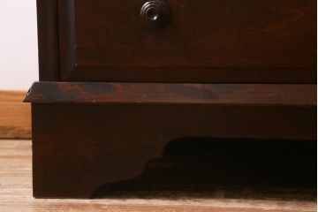 ビンテージ　北海道民芸家具　絶版品!洗練された佇まいの棚付きライティングビューロー(簿記机)(R-039054)