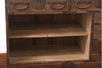 アンティーク家具　和製アンティーク　明治大正期　桐材　小タンス(引き出し、収納棚、桐箪笥、桐たんす)(R-039056)