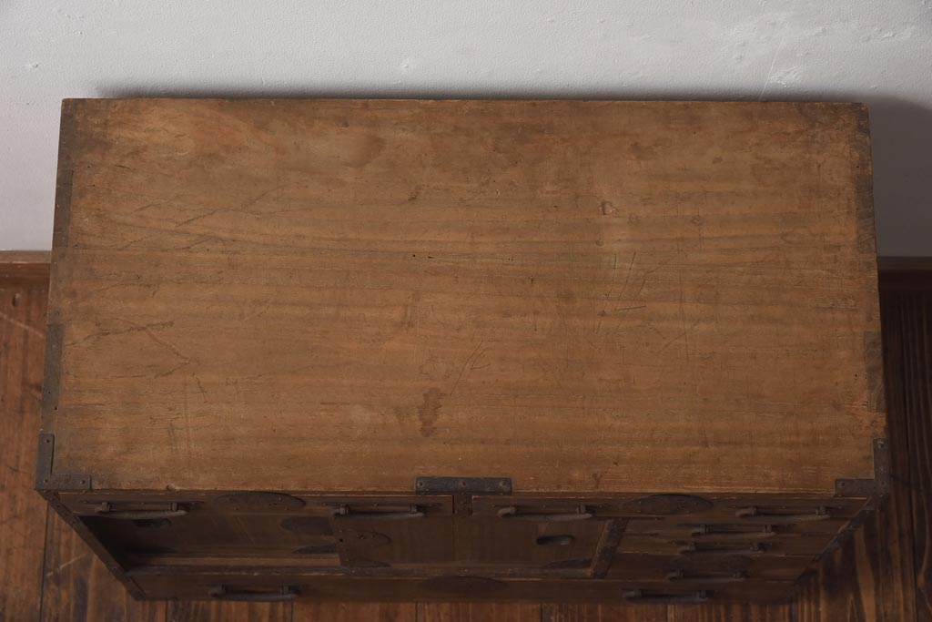 アンティーク家具　和製アンティーク　明治大正期　桐材　小タンス(引き出し、収納棚、桐箪笥、桐たんす)(R-039056)