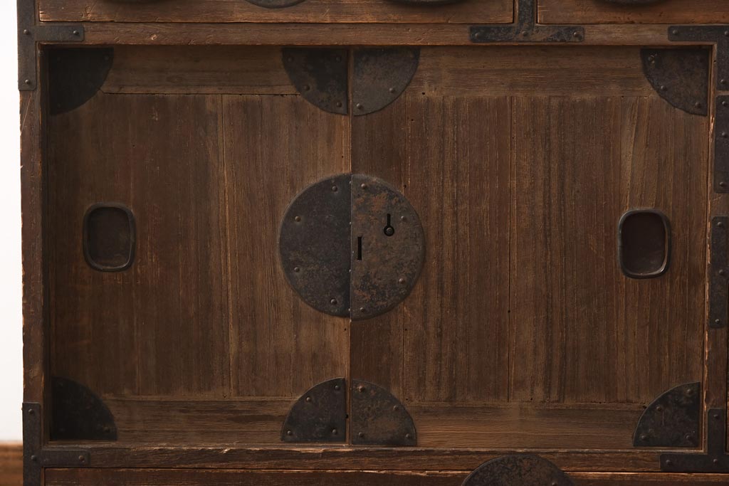 アンティーク家具　和製アンティーク　明治大正期　桐材　小タンス(引き出し、収納棚、桐箪笥、桐たんす)(R-039056)