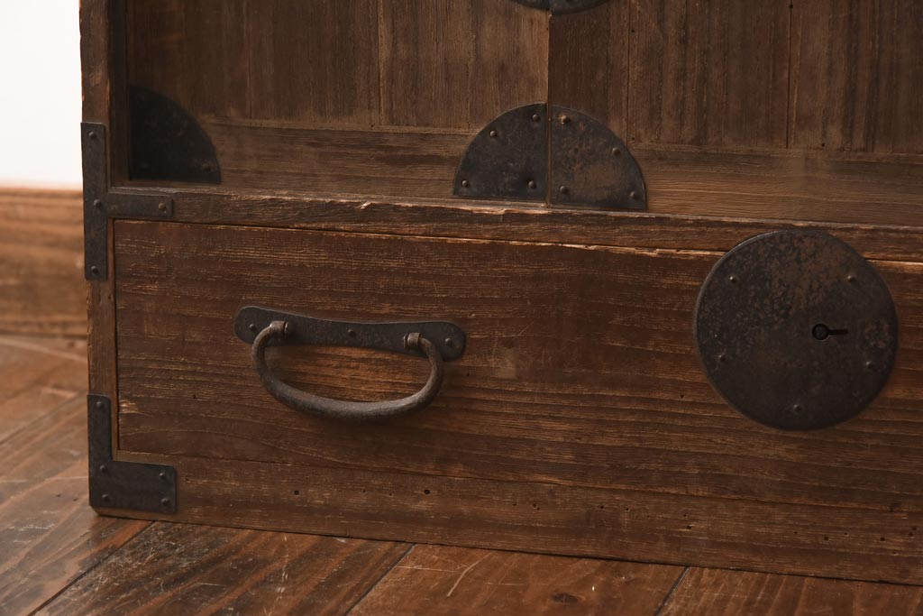 アンティーク家具　和製アンティーク　明治大正期　桐材　小タンス(引き出し、収納棚、桐箪笥、桐たんす)(R-039056)