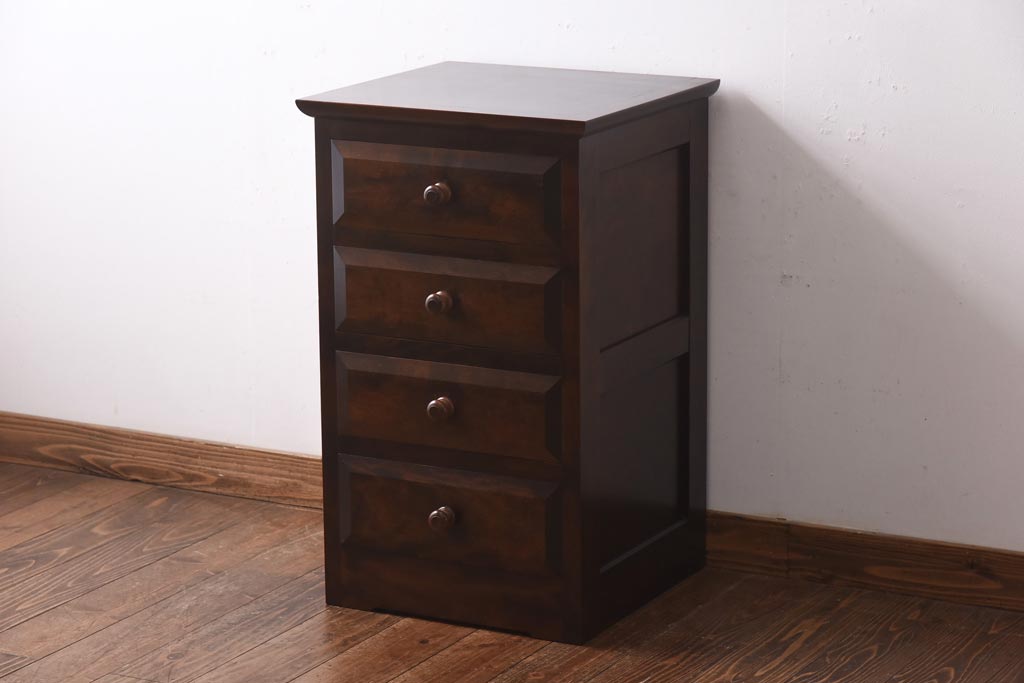 松本民芸家具 立体的なデザインT型脇棚 サイドチェスト 約13万8千円 ※i4※ 松本民芸家具 立体的なデザインT型脇棚 サイドチェスト 約13万8