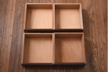 中古美品　松本民芸家具　立体的なデザインが目を引くT型脇棚(サイドチェスト)(定価約13万8千円)(R-039057)