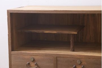 アンティーク家具　昭和中期　柔らかな木の質感が魅力的な重ね桐箪笥(衣装箪笥、引き出し、桐たんす)(R-039059)