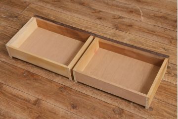 アンティーク家具　昭和レトロ　銀モールガラスの扉がお洒落な本箱(ブックケース、収納棚、キャビネット)(R-039060)