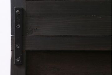 ラフジュ工房オリジナル　古建具リメイク　すりガラス入り　洗練された和の趣漂う重ね戸棚(書院戸、組子、キャビネット、収納棚)(R-039061)