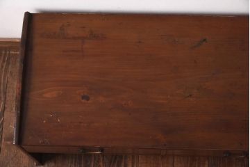アンティーク家具　大正昭和初期　和の雰囲気を感じる引き出し付き文机(座机)(R-039063)
