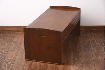 アンティーク家具　大正昭和初期　和の雰囲気を感じる引き出し付き文机(座机)(R-039063)