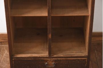 アンティーク家具　和製アンティーク　大正期　倹飩式の扉が風情ある戸棚(収納棚、キャビネット)(R-039067)