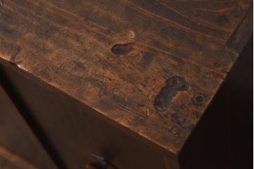 アンティーク家具　和製アンティーク　大正期　倹飩式の扉が風情ある戸棚(収納棚、キャビネット)(R-039067)