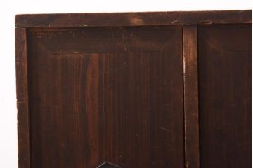 アンティーク家具　和製アンティーク　大正期　倹飩式の扉が風情ある戸棚(収納棚、キャビネット)(R-039067)