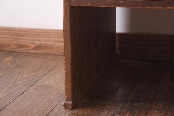 アンティーク家具　和製アンティーク　明治大正期　味わい深い木の風合いが魅力的な文机(座机、ローテーブル)(R-039068)