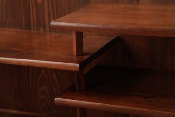 アンティーク家具　大正期　和洋折衷の空間に馴染むレトロなガラスケース(ショーケース、陳列棚、飾り棚)(R-39072)