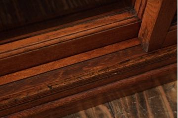 アンティーク家具　大正期　和洋折衷の空間に馴染むレトロなガラスケース(ショーケース、陳列棚、飾り棚)(R-39072)