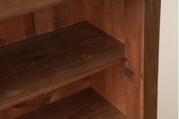 アンティーク家具　大正昭和初期　薄型　すっきりとした印象のシンプルな戸棚(収納棚、キャビネット、下駄箱)(R-039076)