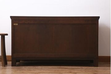 中古　リメイク　北海道民芸家具　シックな空間作りに活躍するローボード(テレビ台、収納棚、サイドボード)(R-039078)