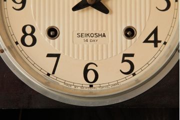 アンティーク雑貨　精工舎(SEIKOSHA、セイコー)　レトロシックなゼンマイ式掛け時計(柱時計、振り子時計)(R-039082)