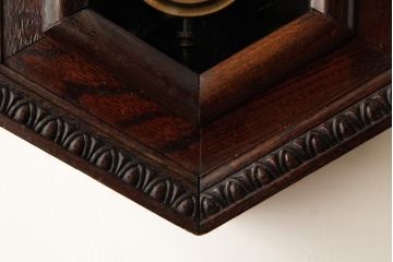 アンティーク雑貨　精工舎(SEIKOSHA、セイコー)　8DAY　浮き彫りがクラシカルなゼンマイ式柱時計(掛け時計、振り子時計)(R-039083)