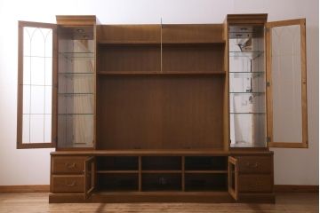 中古　カリモク　domani(ドマーニ)　QUEENS LIFE(クイーンズライフ)　シアターボード(ユニットキャビネット、テレビボード、飾り棚)(定価約120万円)(R-039087)