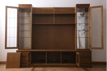 中古　カリモク　domani(ドマーニ)　QUEENS LIFE(クイーンズライフ)　シアターボード(ユニットキャビネット、テレビボード、飾り棚)(定価約120万円)(R-039087)
