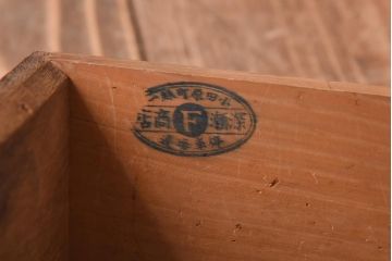 アンティーク家具　昭和初期　古い木の風合いがレトロな雰囲気あふれる収納棚(戸棚、サイドボード、キャビネット、棚)(R-039088)