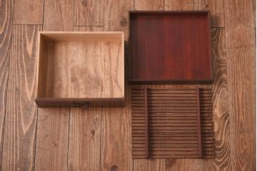 アンティーク家具　昭和初期　工芸家具　和の趣溢れる網代編みがお洒落な戸棚(収納棚、飾り棚)(R-039089)