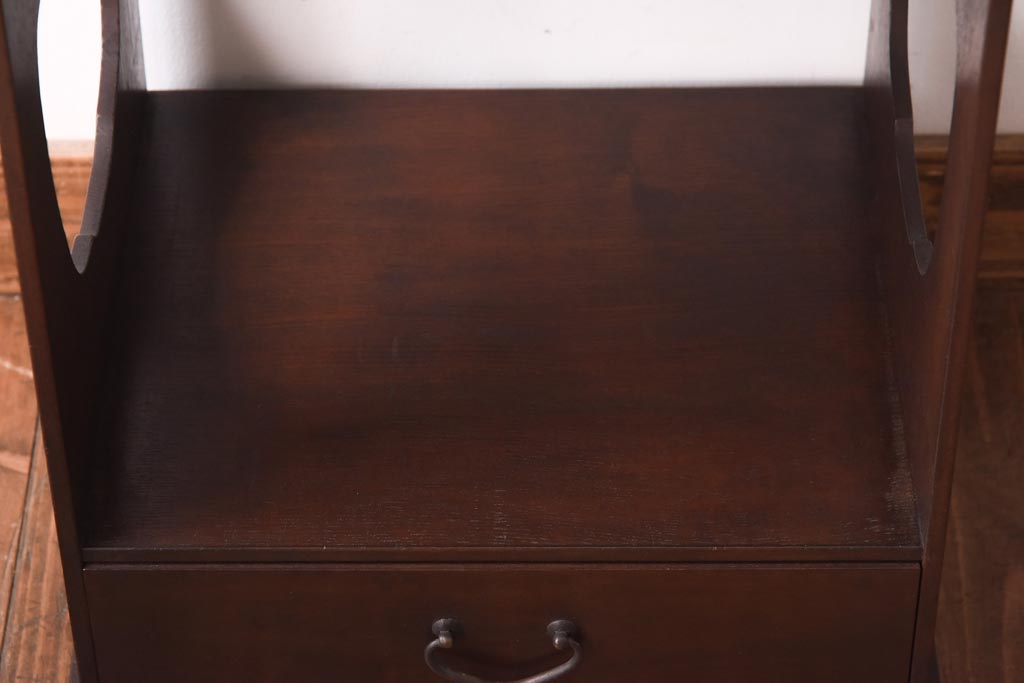 アンティーク家具　昭和初期　工芸家具　和の趣溢れる網代編みがお洒落な戸棚(収納棚、飾り棚)(R-039089)