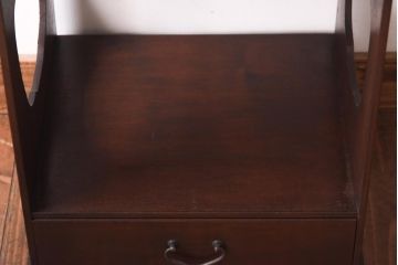 アンティーク家具　昭和初期　工芸家具　和の趣溢れる網代編みがお洒落な戸棚(収納棚、飾り棚)(R-039089)