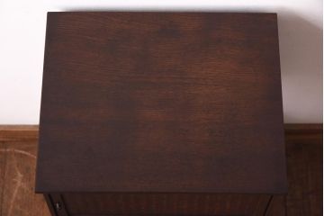 アンティーク家具　昭和初期　工芸家具　和の趣溢れる網代編みがお洒落な戸棚(収納棚、飾り棚)(R-039089)