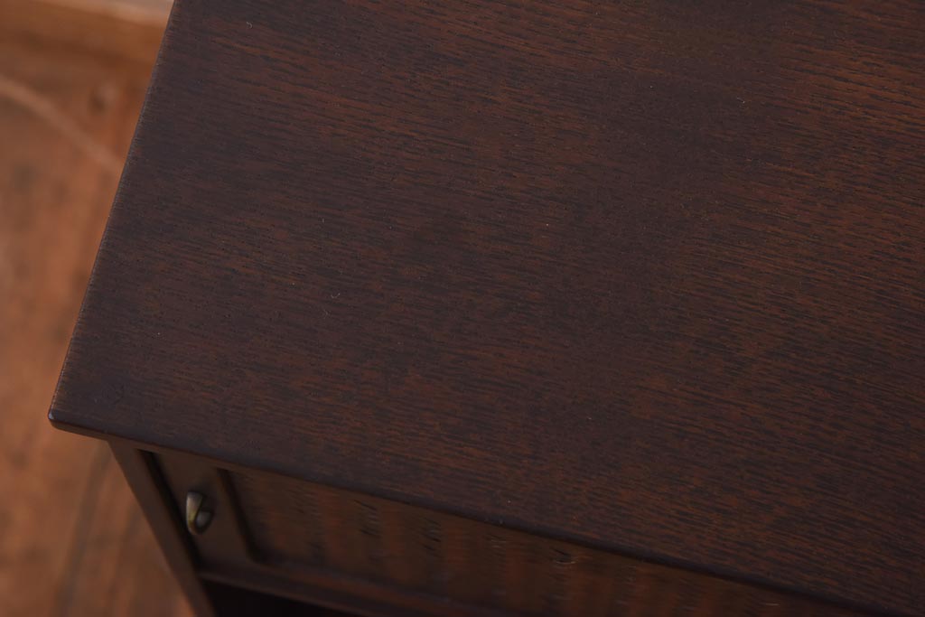 アンティーク家具　昭和初期　工芸家具　和の趣溢れる網代編みがお洒落な戸棚(収納棚、飾り棚)(R-039089)