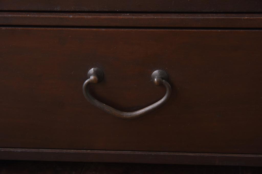 アンティーク家具　昭和初期　工芸家具　和の趣溢れる網代編みがお洒落な戸棚(収納棚、飾り棚)(R-039089)