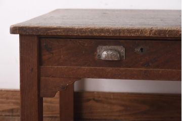 アンティーク家具　大正昭和初期　古い木の質感が味わい深い文机(座机、ローテーブル)(R-039090)